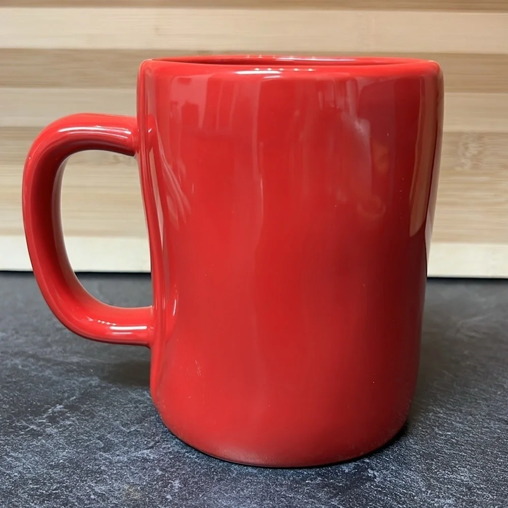 Rae Dunn Red “FA LA LA!” Mug